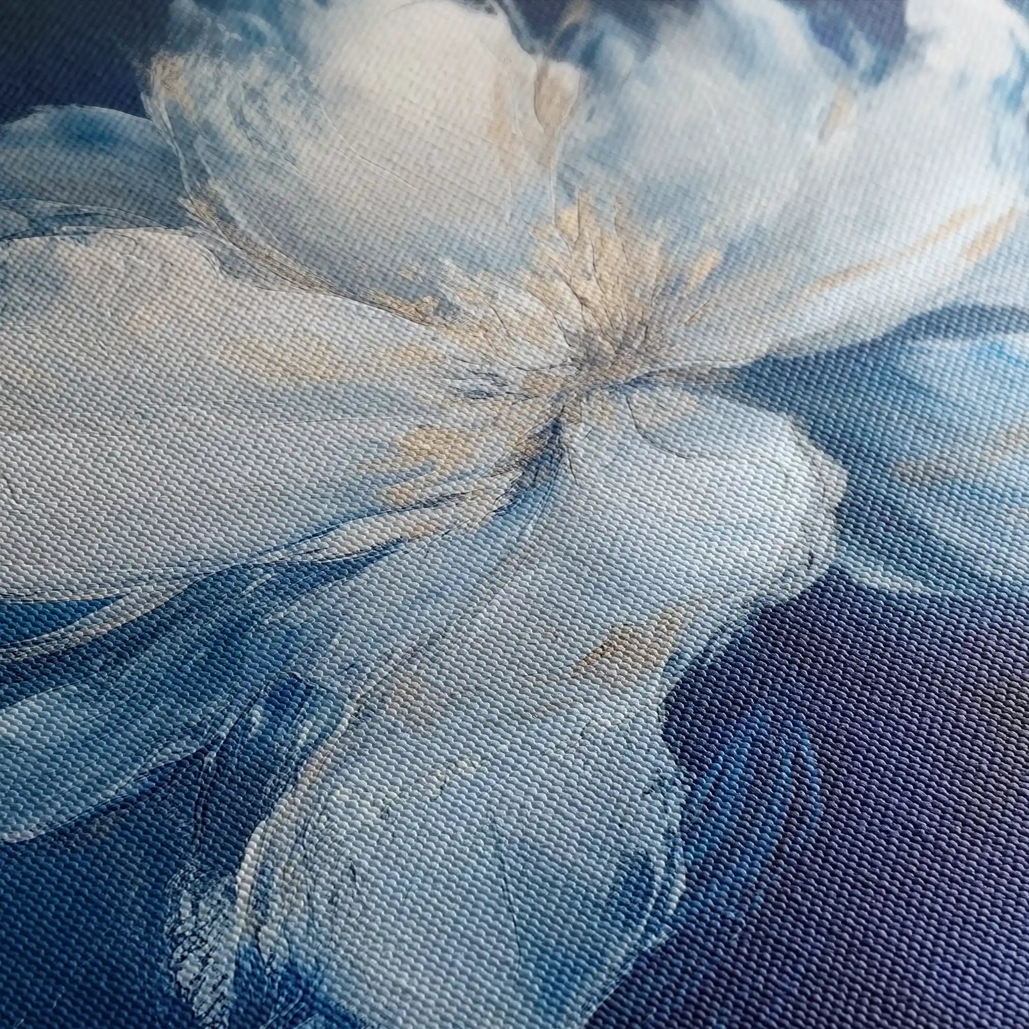 Floral 1258 Canvas Art 60 x 60 cm / Black