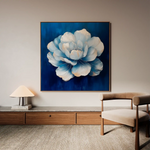 Floral 1259 Canvas Art 60 x 60 cm / Black