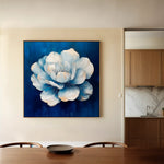 Floral 1259 Canvas Art 60 x 60 cm / Black