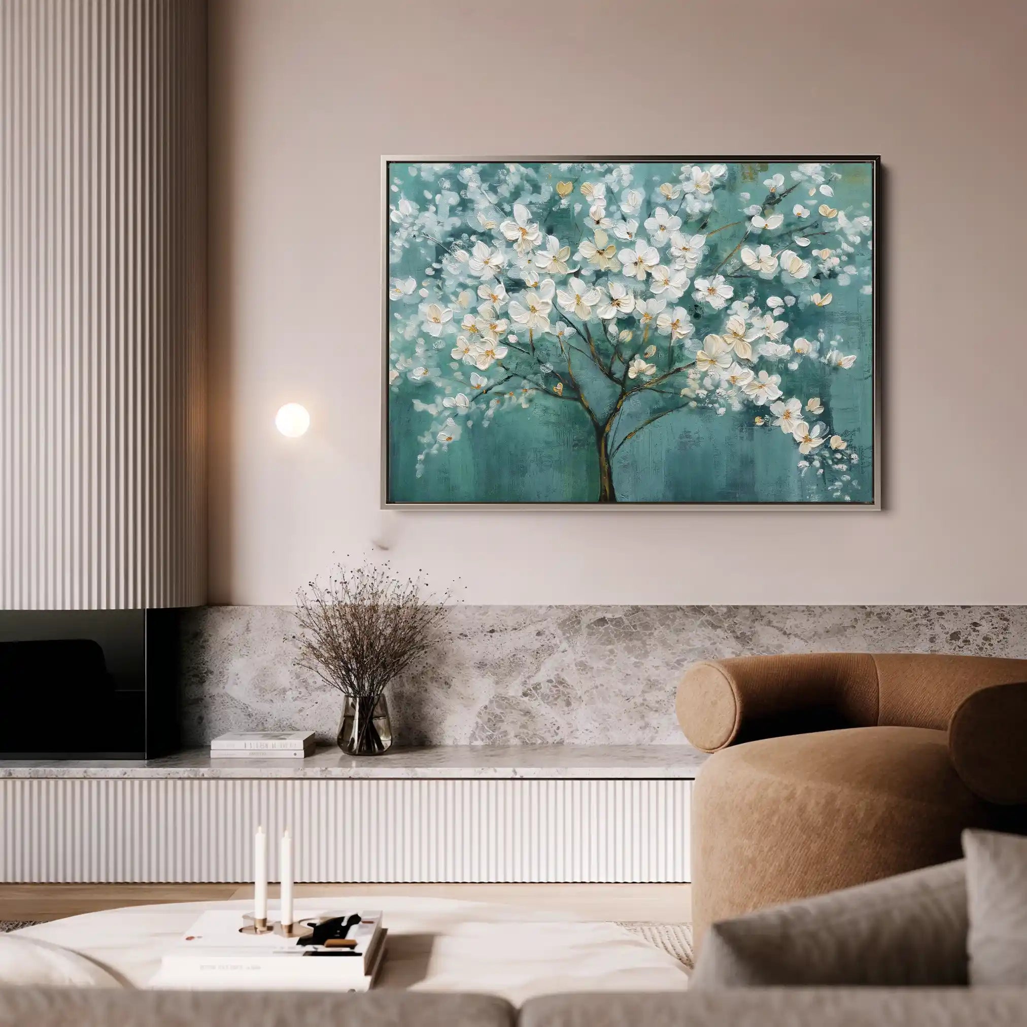 Floral 126 Canvas Art 60 x 40 cm / Black
