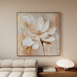 Floral 1260 Canvas Art 60 x 60 cm / Black