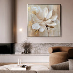 Floral 1260 Canvas Art 60 x 60 cm / Black