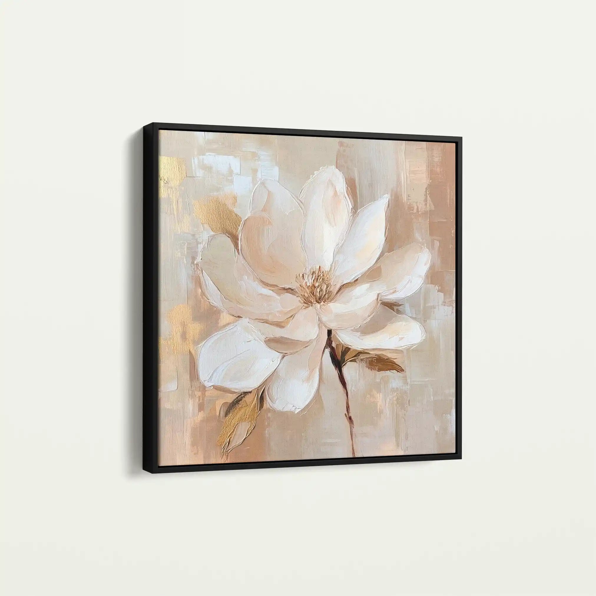 Floral 1260 Canvas Art 60 x 60 cm / Black