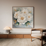 Floral 1262 Canvas Art 60 x 60 cm / Black