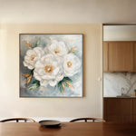 Floral 1262 Canvas Art 60 x 60 cm / Black