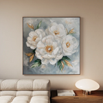 Floral 1262 Canvas Art 60 x 60 cm / Black