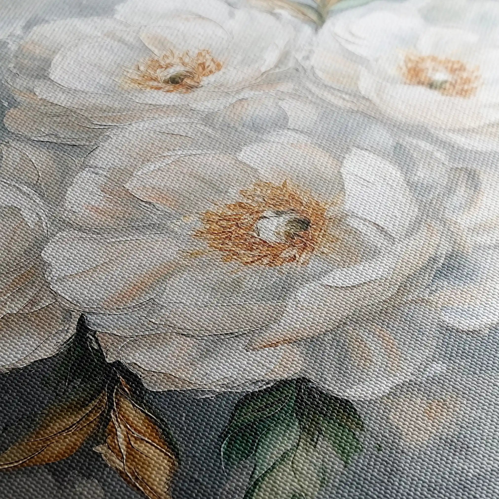 Floral 1262 Canvas Art 60 x 60 cm / Black