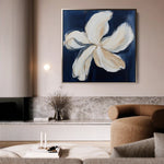 Floral 1263 Canvas Art 60 x 60 cm / Black