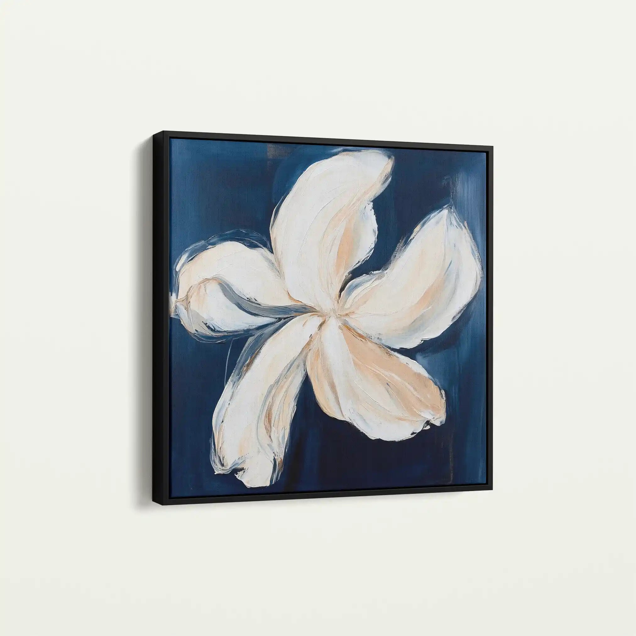 Floral 1263 Canvas Art 60 x 60 cm / Black