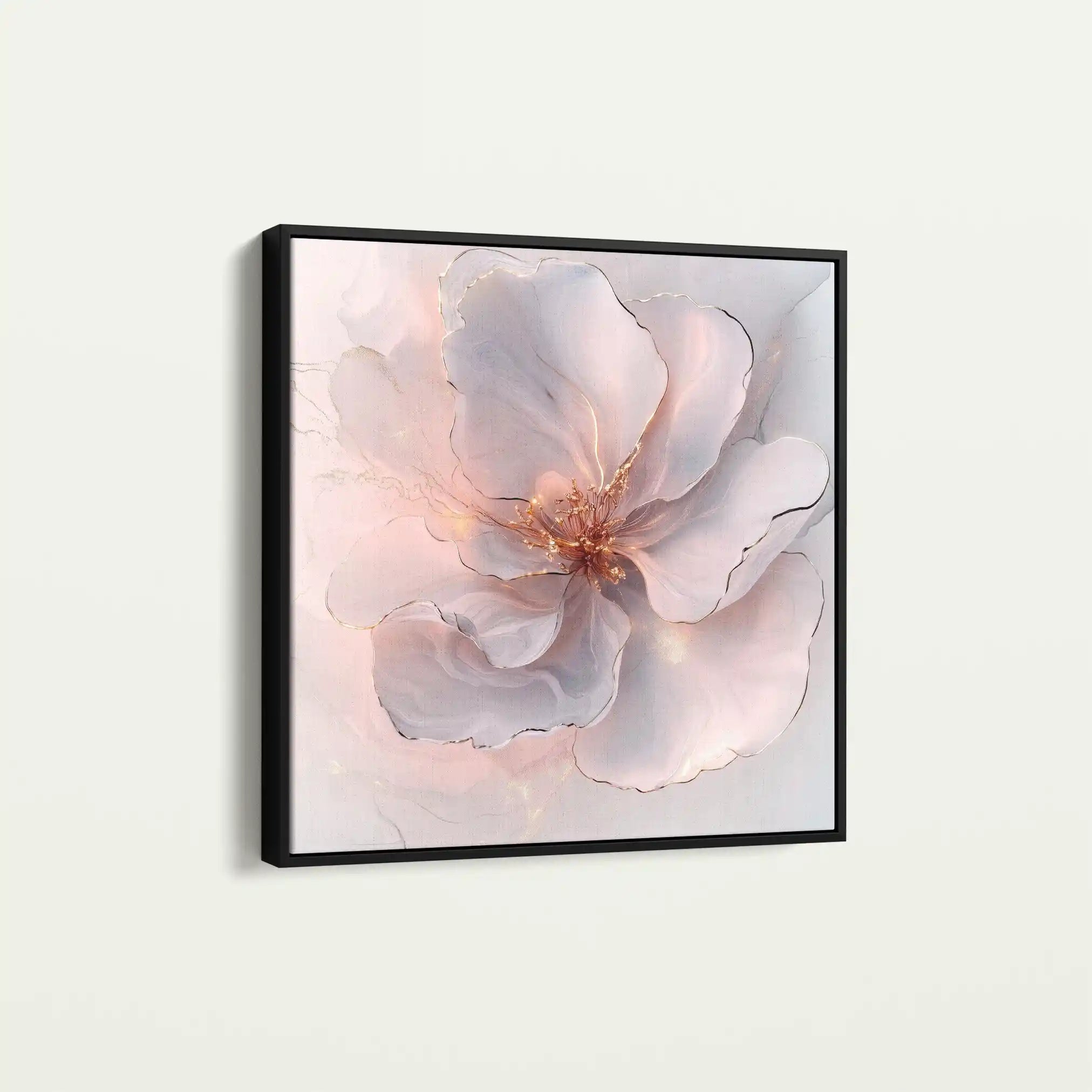 Floral 1264 Canvas Art 60 x 60 cm / Black