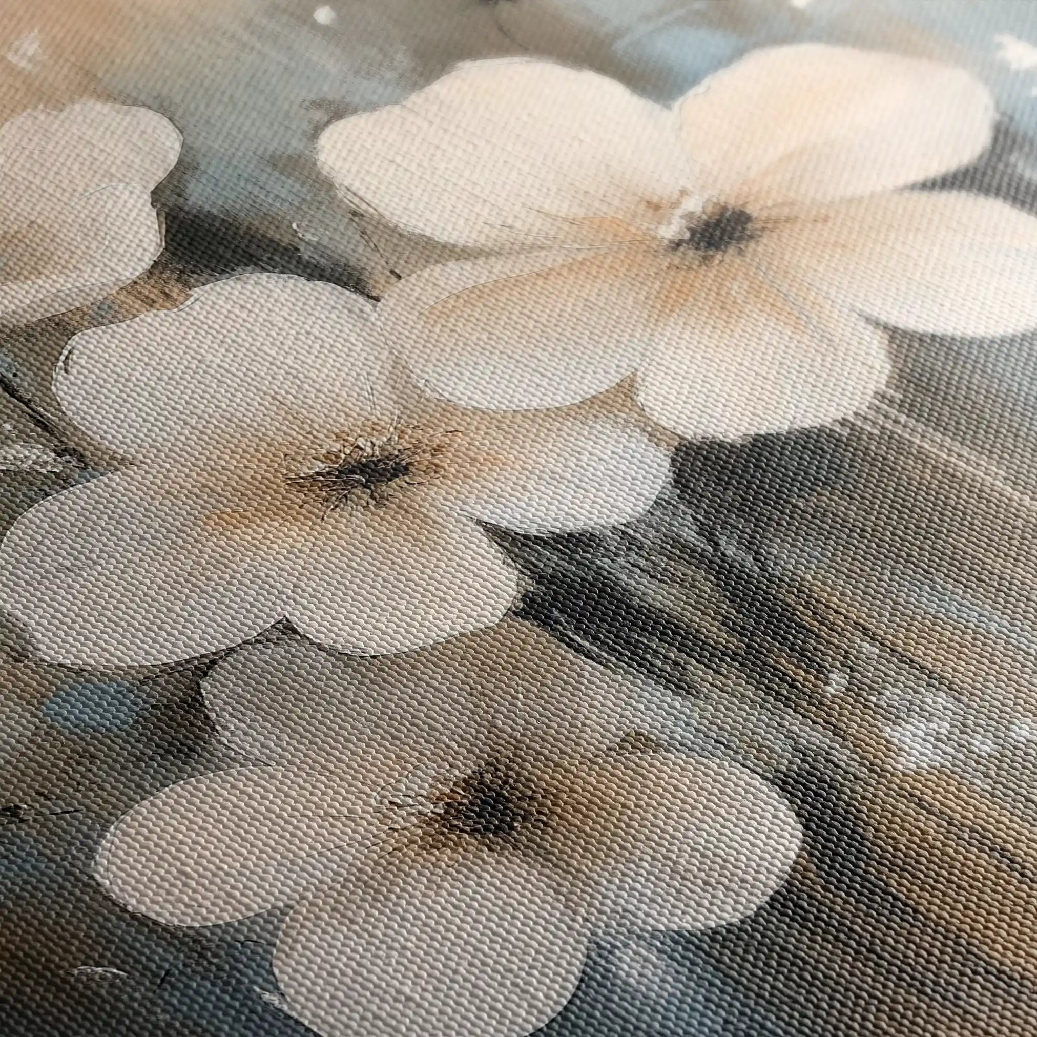 Floral 1265 Canvas Art 60 x 60 cm / Black