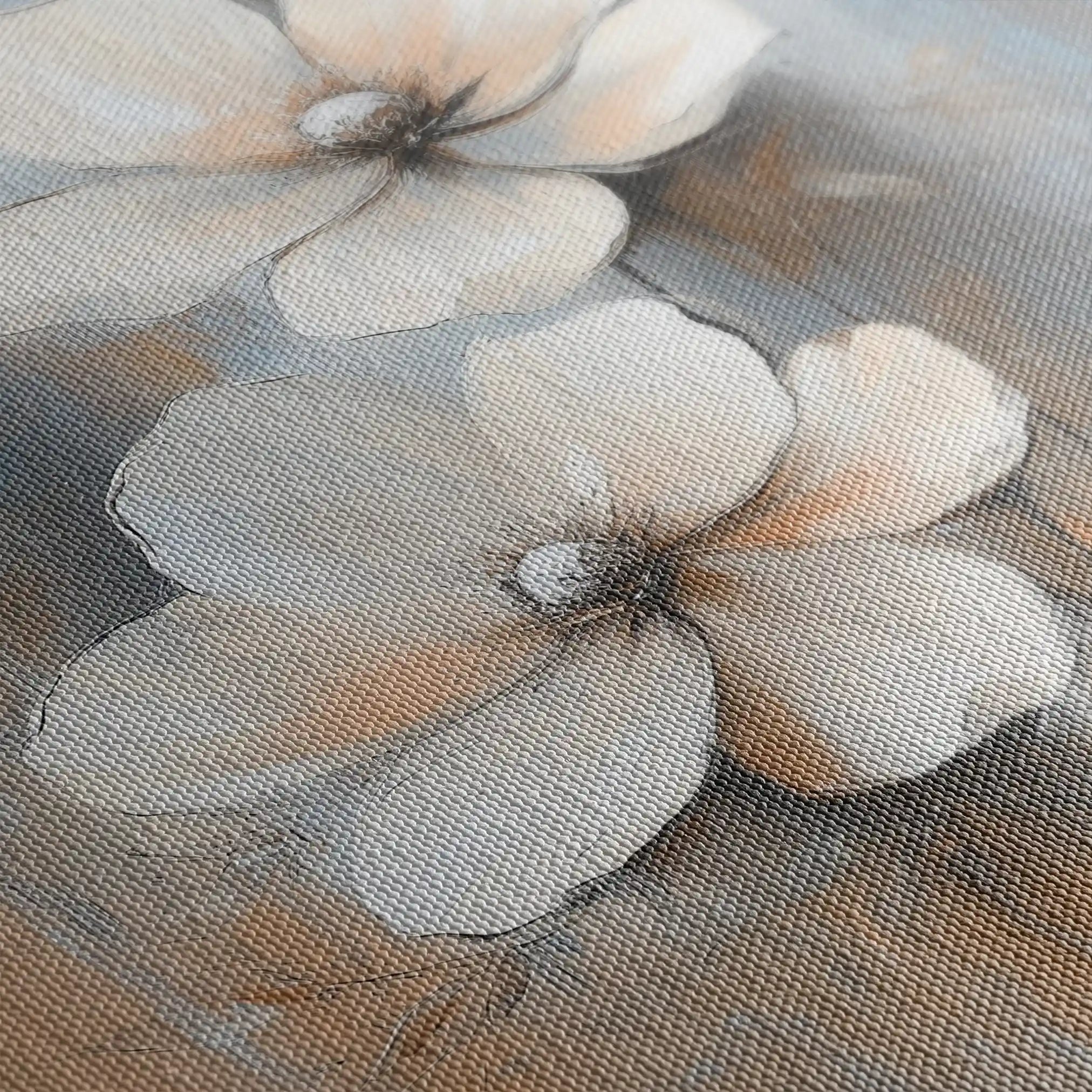 Floral 1266 Canvas Art 60 x 60 cm / Black