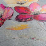 Floral 1267 Canvas Art 60 x 60 cm / Black