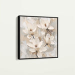 Floral 1269 Canvas Art 60 x 60 cm / Black