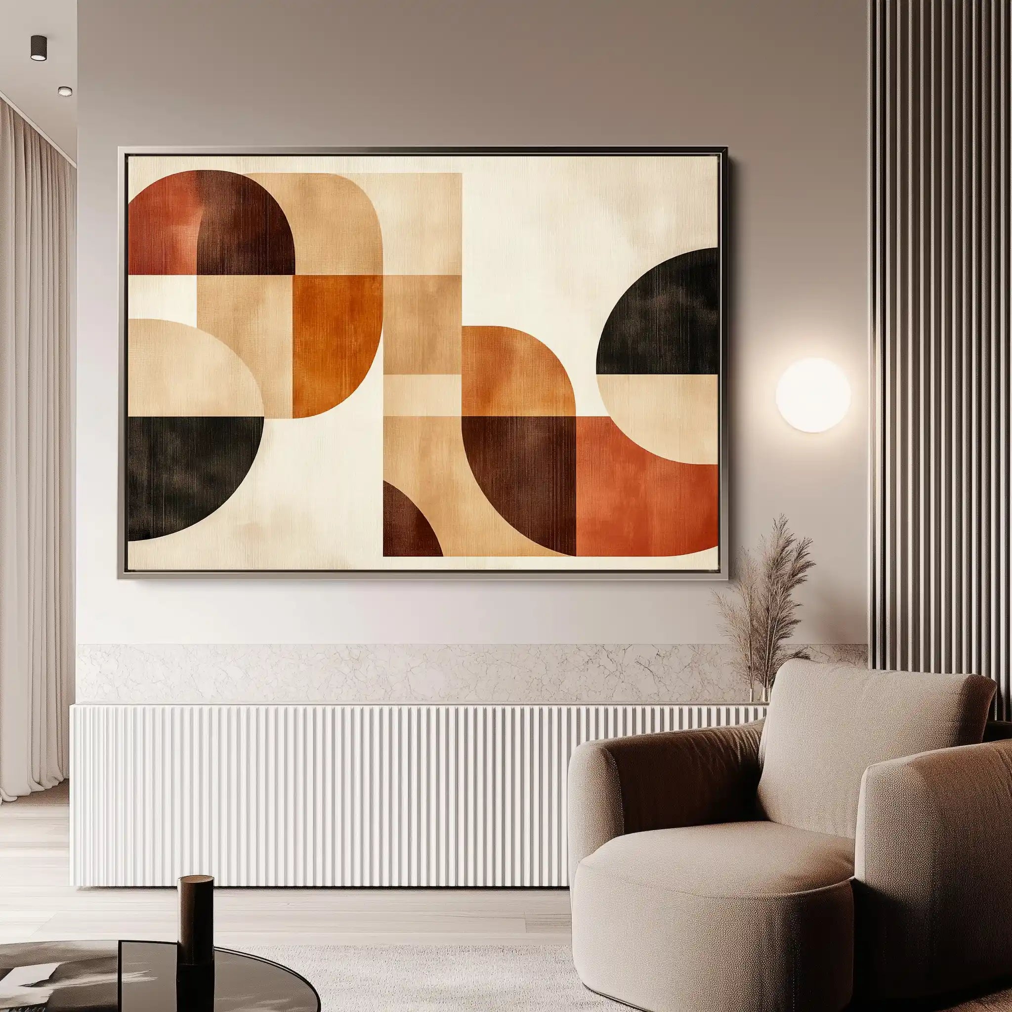 Boho 127 Canvas Art 60 x 40 cm / Black