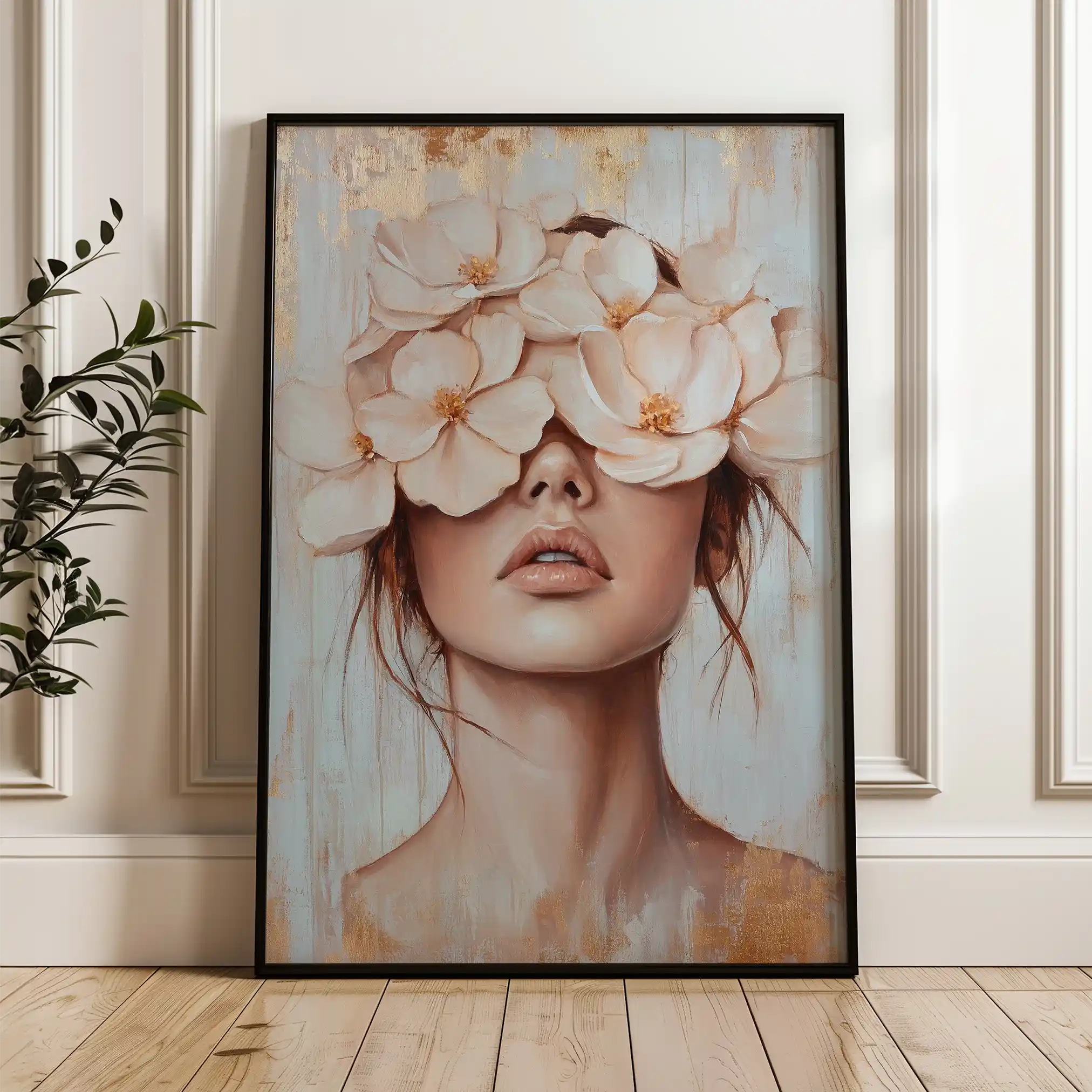 Portrait 129 Canvas Art 60 x 40 cm / Black