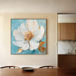 Floral 1294 Canvas Art 60 x 60 cm / Black