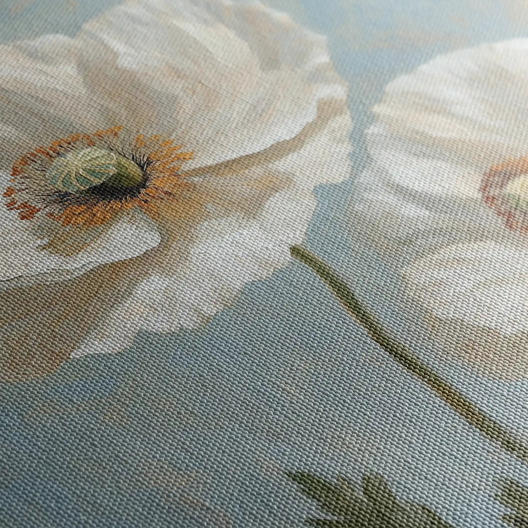 Floral 1296 Canvas Art 60 x 60 cm / Black