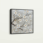 Floral 1297 Canvas Art 60 x 60 cm / Black