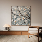 Floral 1298 Canvas Art 60 x 60 cm / Black