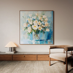 Floral 1299 Canvas Art 60 x 60 cm / Black