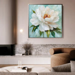 Floral 1301 Canvas Art 60 x 60 cm / Black