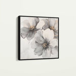 Floral 1302 Canvas Art 60 x 60 cm / Black