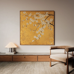 Floral 1303 Canvas Art 60 x 60 cm / Black