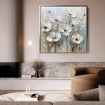 Floral 1304 Canvas Art 60 x 60 cm / Black