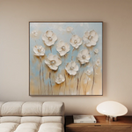Floral 1305 Canvas Art 60 x 60 cm / Black