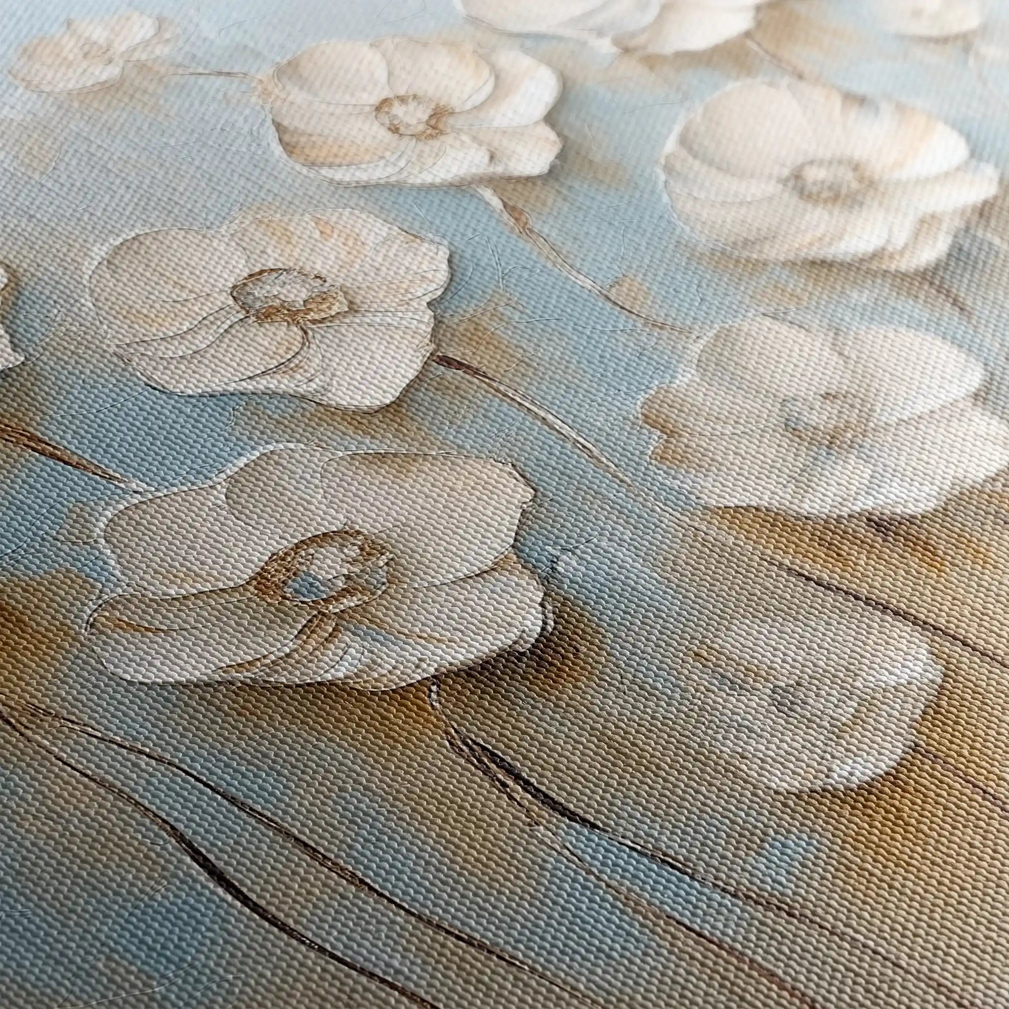 Floral 1305 Canvas Art 60 x 60 cm / Black