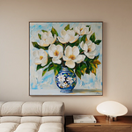 Floral 1306 Canvas Art 60 x 60 cm / Black