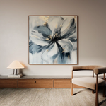Floral 1307 Canvas Art 60 x 60 cm / Black