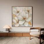 Floral 1310 Canvas Art 60 x 60 cm / Black