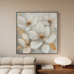 Floral 1310 Canvas Art 60 x 60 cm / Black
