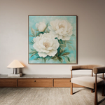 Floral 1311 Canvas Art 60 x 60 cm / Black