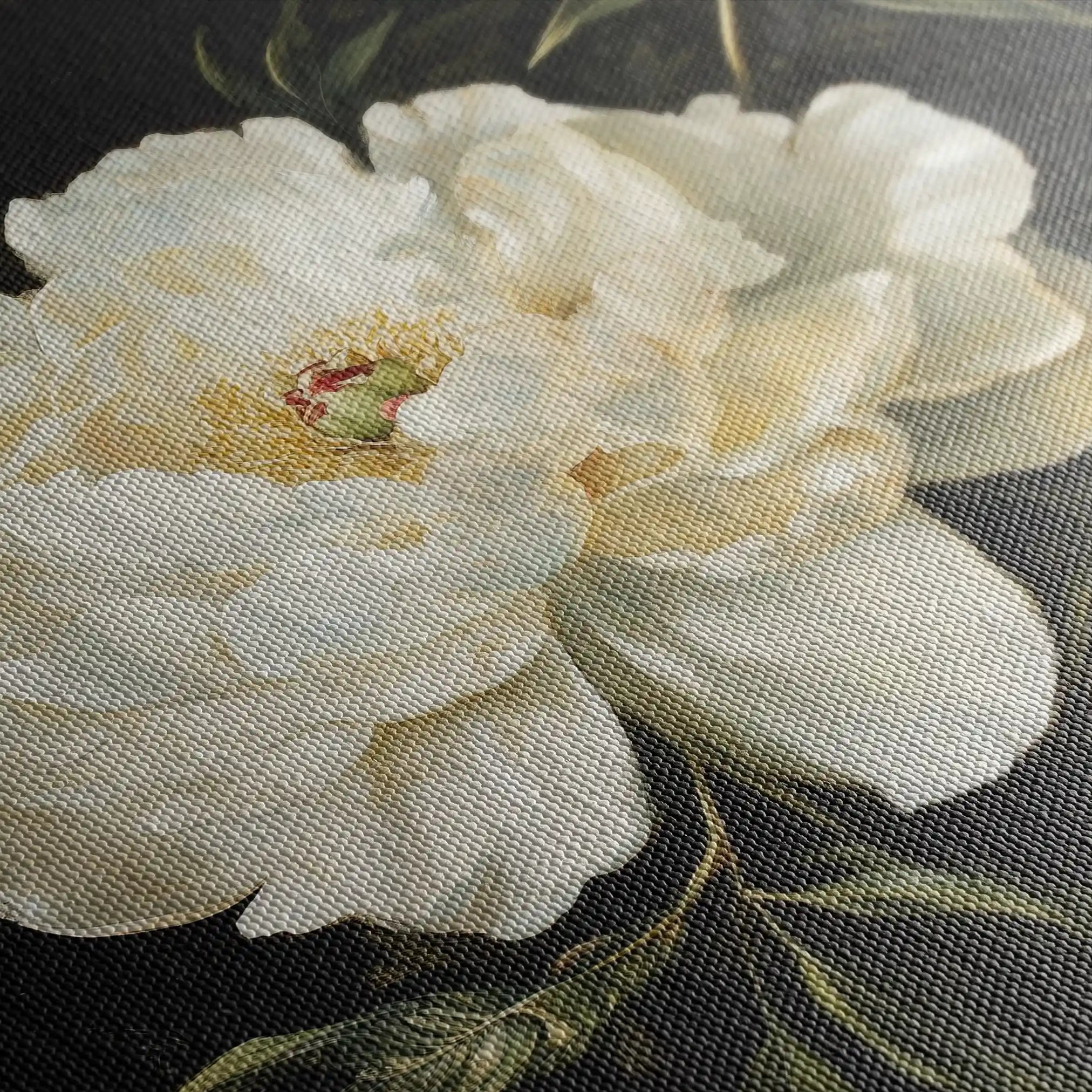 Floral 1314 Canvas Art 60 x 60 cm / Black