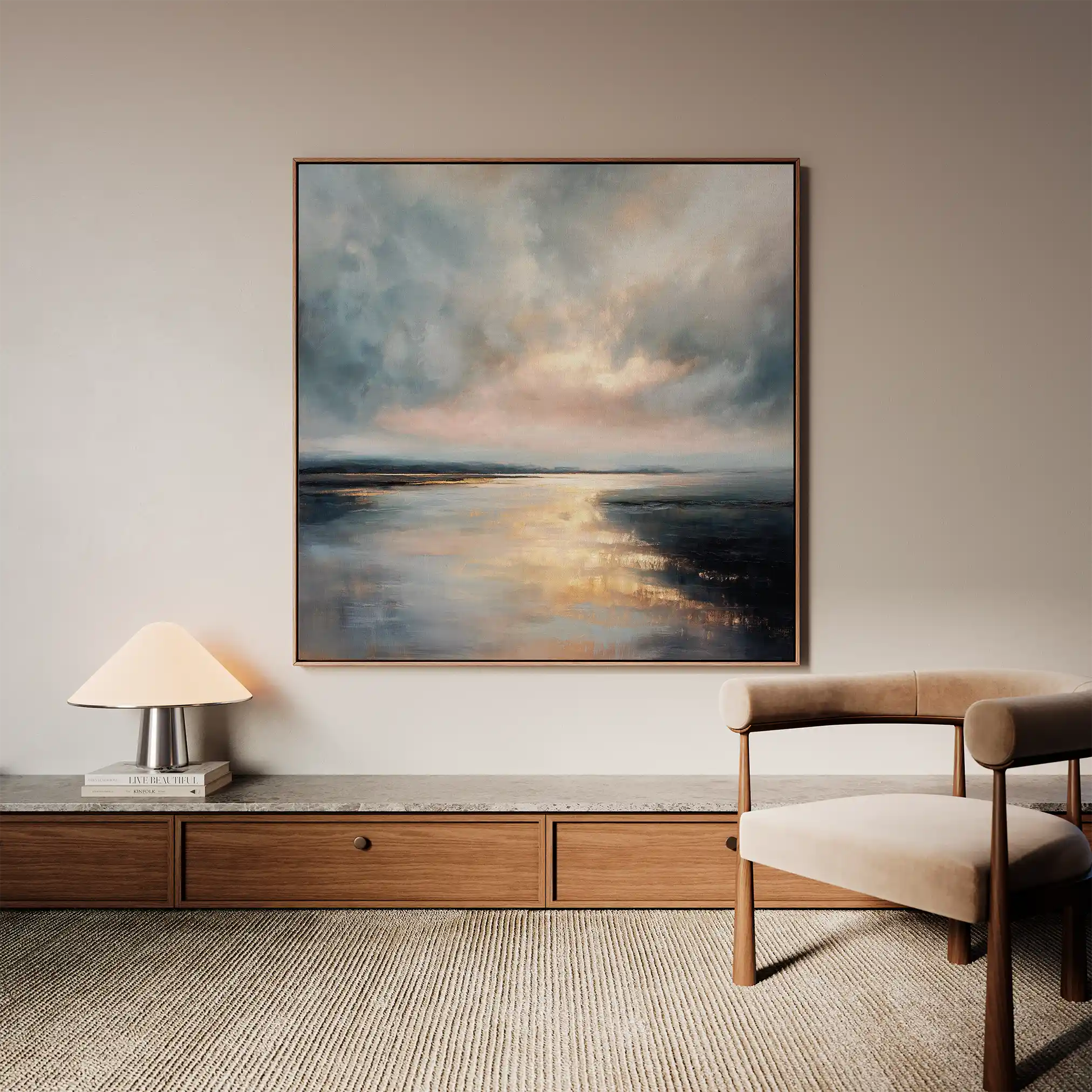 Abstract 1315 Canvas Art 60 x 60 cm / Black