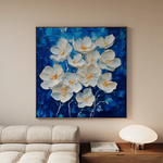 Floral 1315 Canvas Art 60 x 60 cm / Black