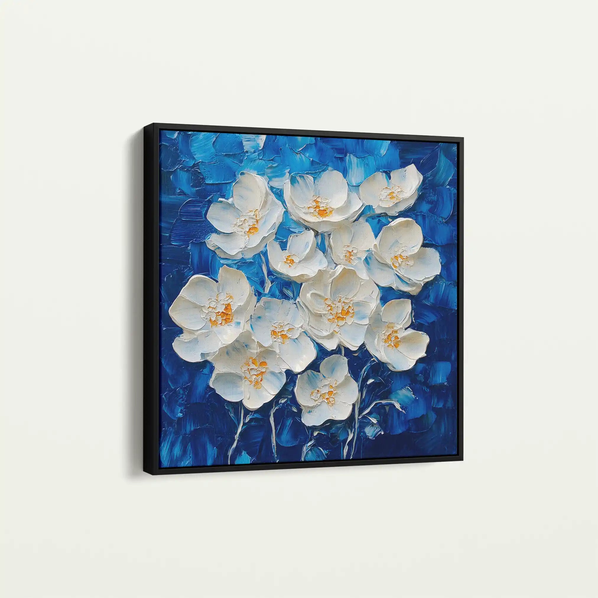 Floral 1315 Canvas Art 60 x 60 cm / Black