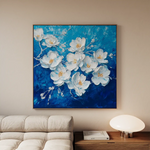 Floral 1316 Canvas Art 60 x 60 cm / Black