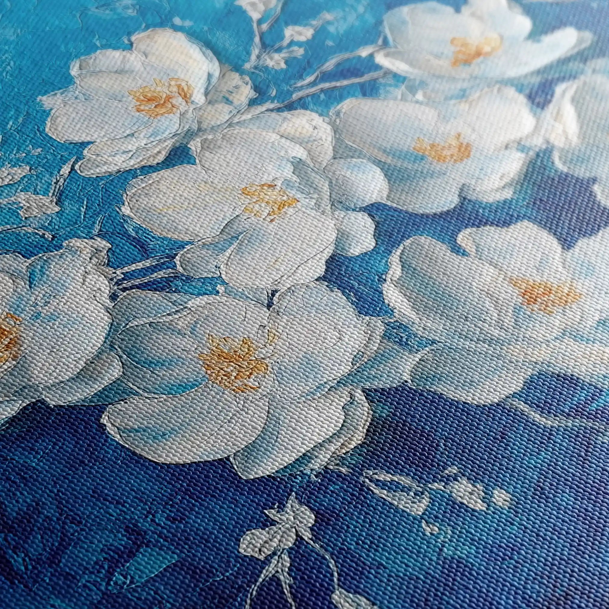 Floral 1316 Canvas Art 60 x 60 cm / Black