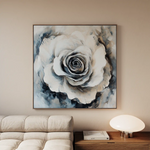 Floral 1318 Canvas Art 60 x 60 cm / Black