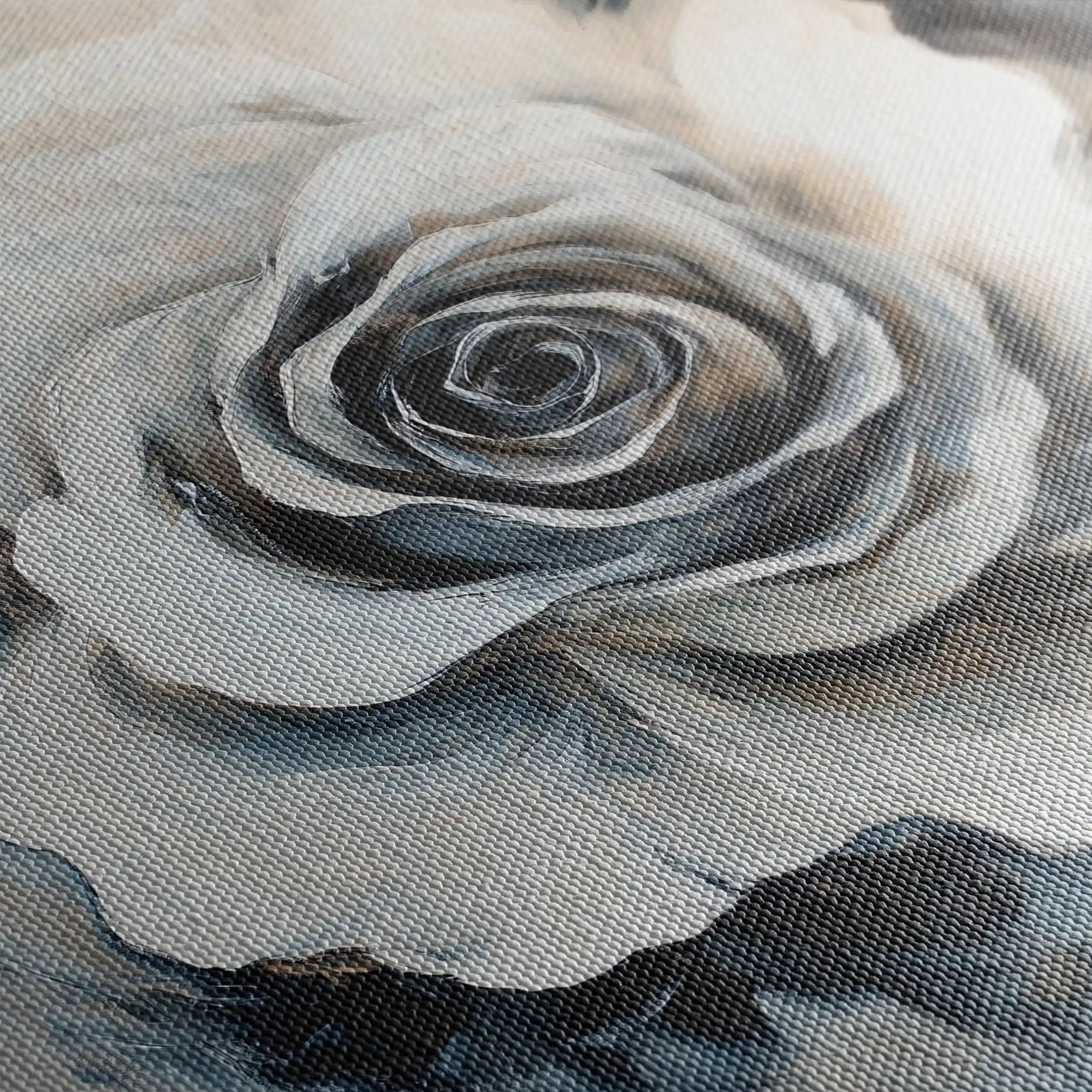 Floral 1318 Canvas Art 60 x 60 cm / Black