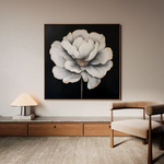 Floral 1320 Canvas Art 60 x 60 cm / Black