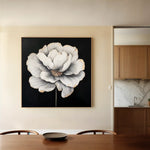 Floral 1320 Canvas Art 60 x 60 cm / Black