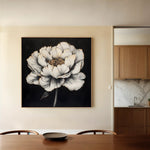 Floral 1321 Canvas Art 60 x 60 cm / Black