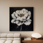 Floral 1321 Canvas Art 60 x 60 cm / Black