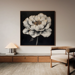 Floral 1321 Canvas Art 60 x 60 cm / Black