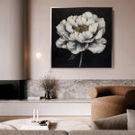 Floral 1321 Canvas Art 60 x 60 cm / Black